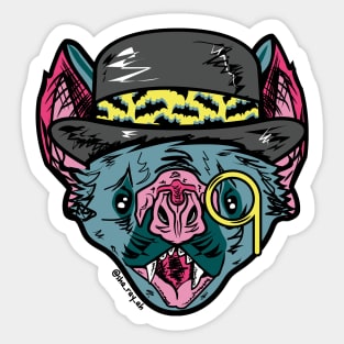 Bat Face Gentleman Sticker